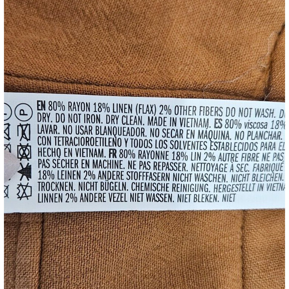 Forever 21 Womens Shorts Medium Brown Woven Pockets Linen Blend Chic Preppy NWT - Picture 10 of 13